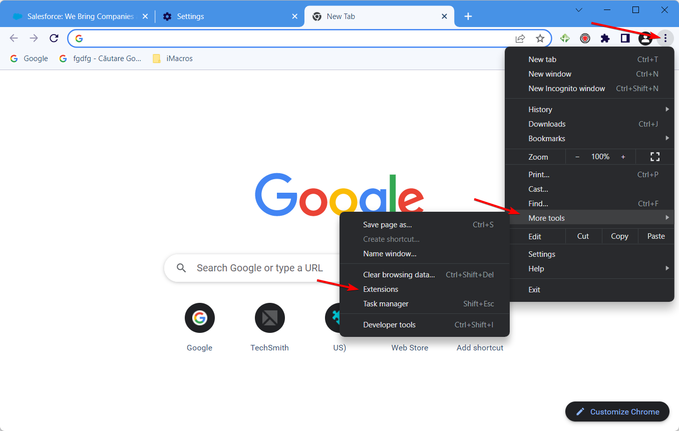 chrome-extensions=button salesforce not loading in chrome