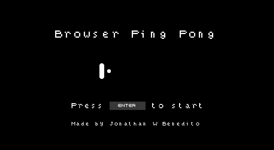enter to start pong game browser