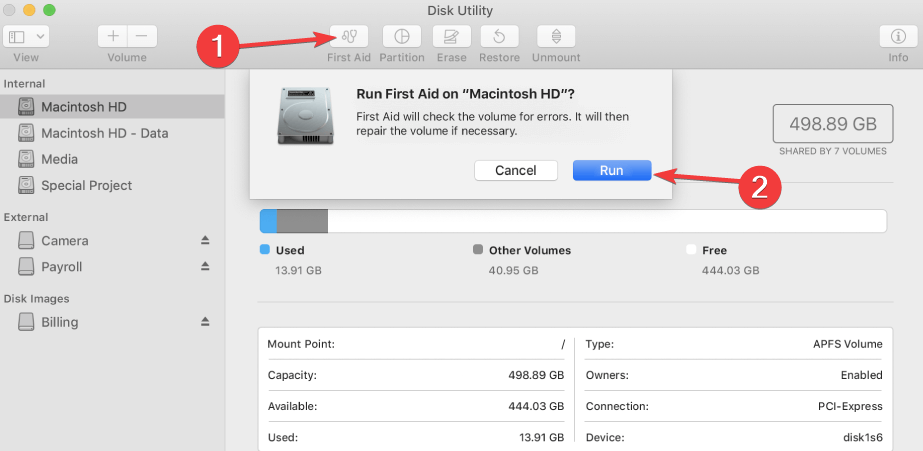 run disk utility macbook