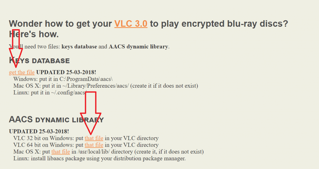 this blu-ray disc needs a library for aacs decoding vlc mac