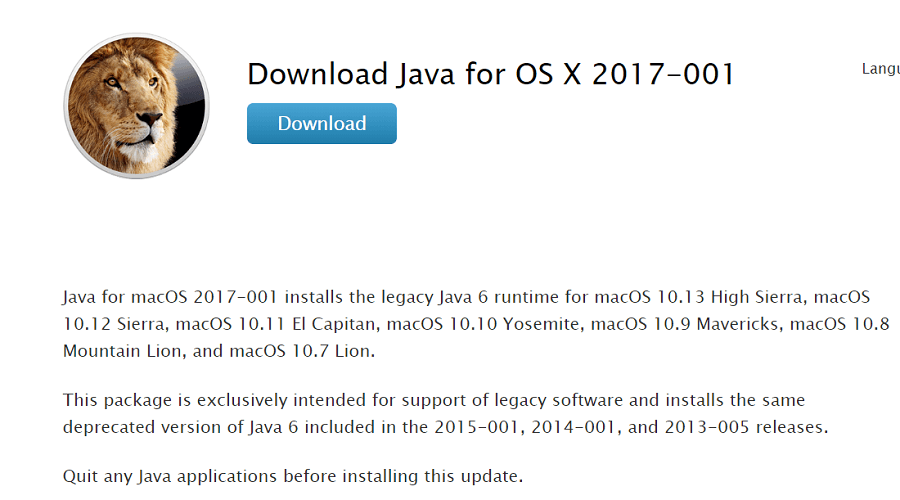 Install Java Se 6 Runtime Mac