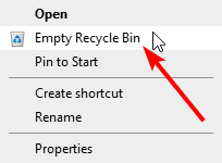 empty windows 10 fix corrupted icons and shortcuts