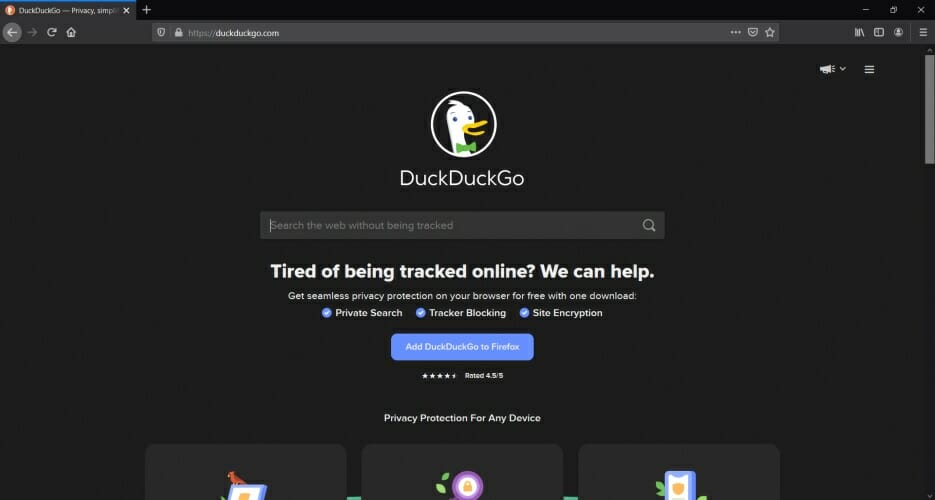 Firefox Browser for DuckDuckGo