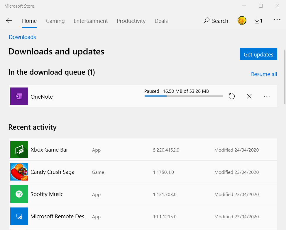 Get updates button update minecraft windows 10