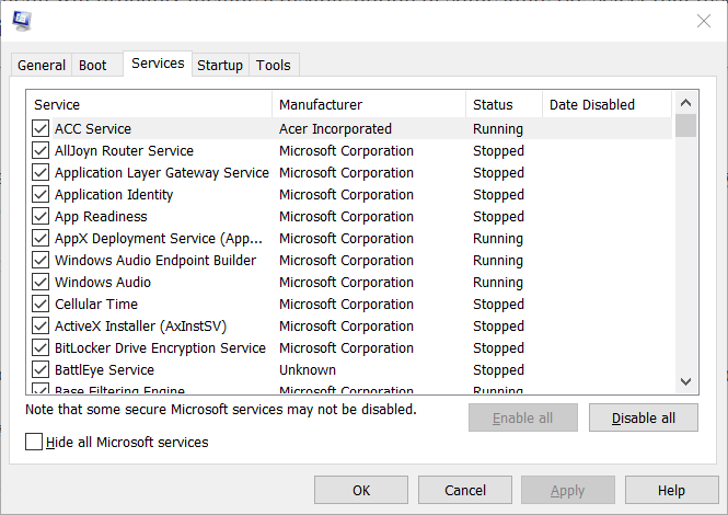 The Services tab origin in game overlay not working