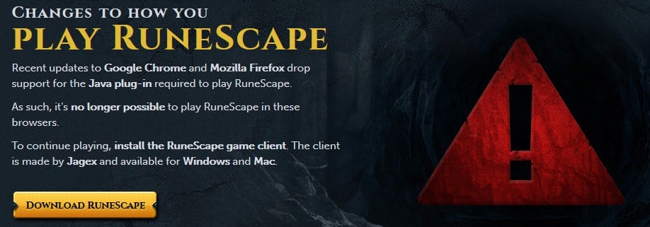 browser support play runescape in browser