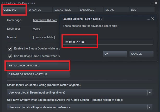 manually set resolution steam to fix failed to create d3d device