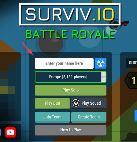 suriv.io play battle royale browser games