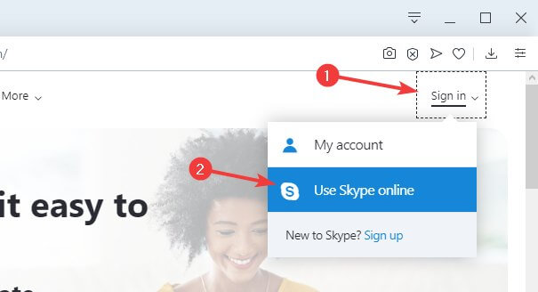 use skype online skype browser