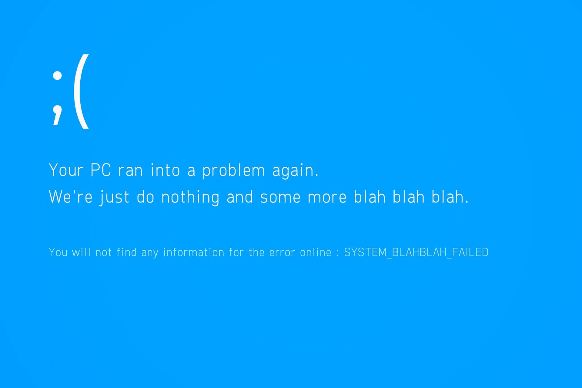 how to fix blue screen error in