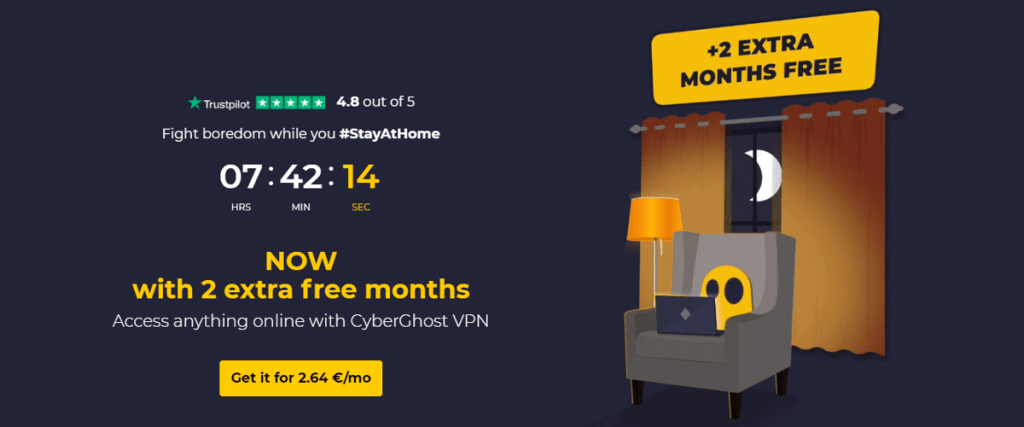 CyberGhost VPN is among the best VPN apps for Windows 8 and 8.1