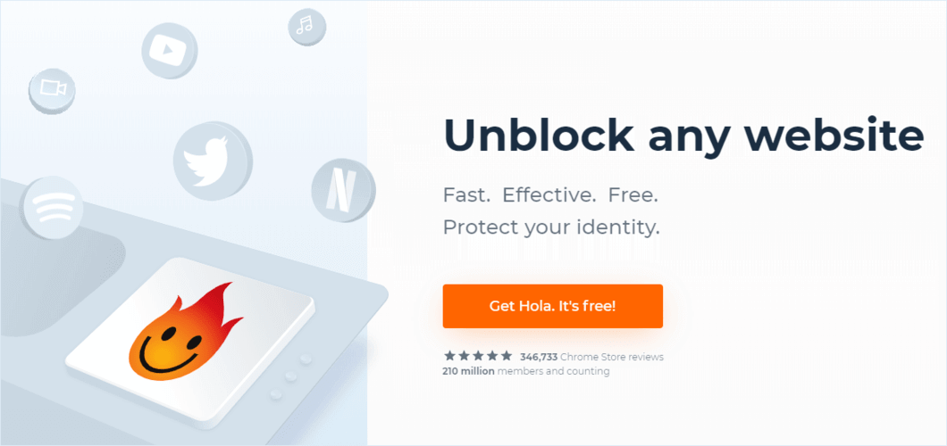 Hola VPN helps you unblock any website
