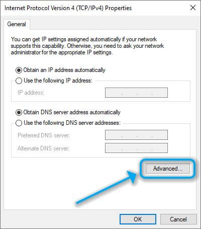 Advanced IPv4 settings
