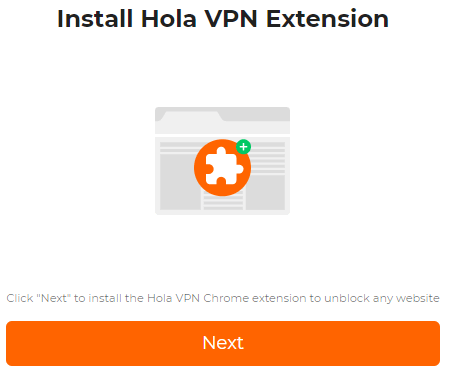 Set up the Hola VPN addon for your web browser