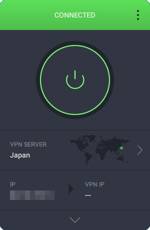 PIA is connected to a Japan server