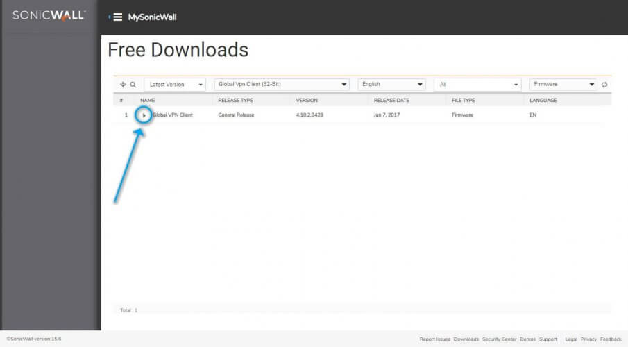 sonicwall global client download