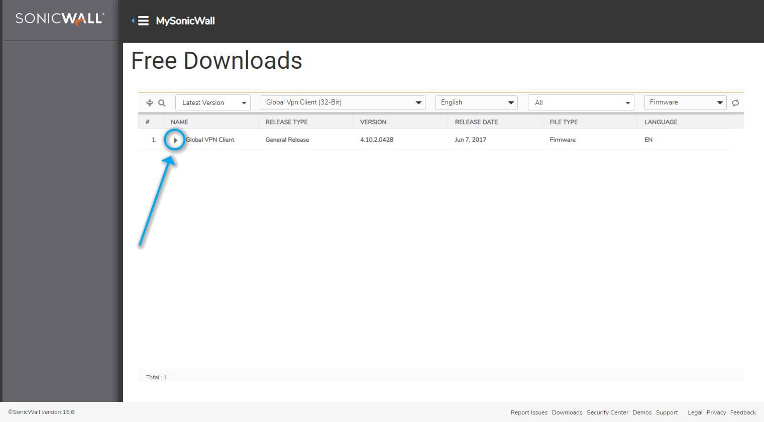 vpn client sonicwall download