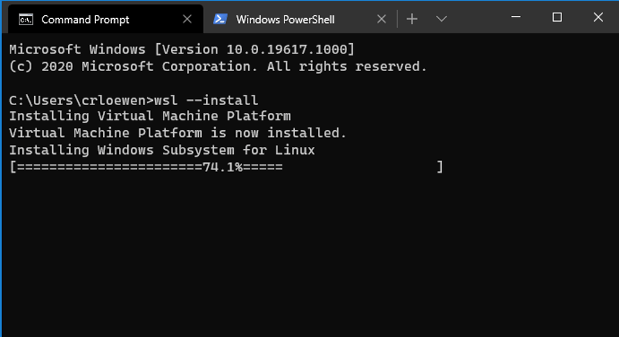Installing WSL with a sigle command