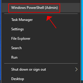 access PowerShell with admin rights from the Windows 10 Start menu