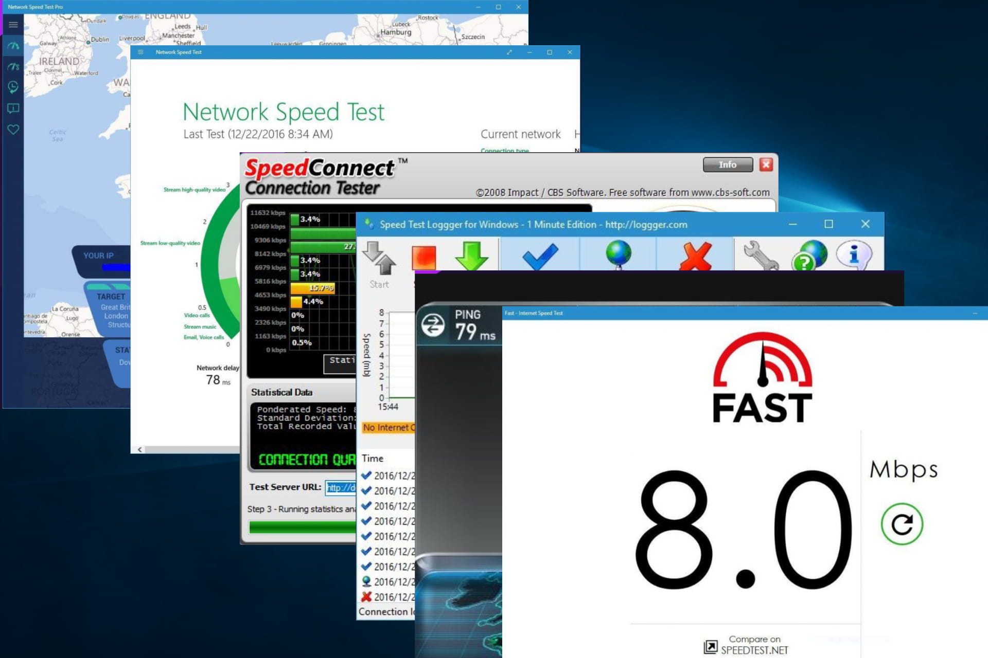 internet speed test windows 10 app