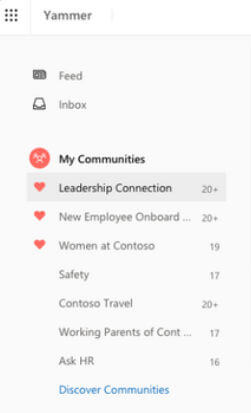 Yammer Preview communities
