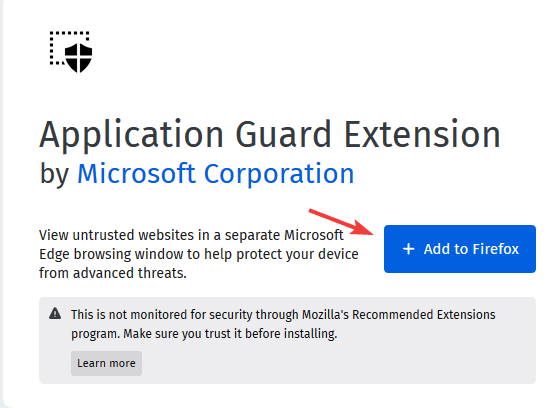 add to firefox windows defender browser protection