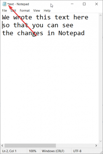 unsaved changes in Notepad