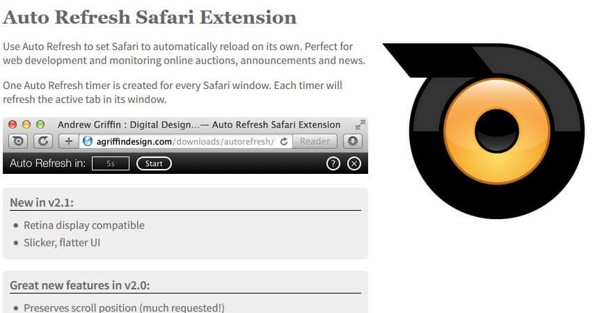 autorefresh safari extension refresh browser