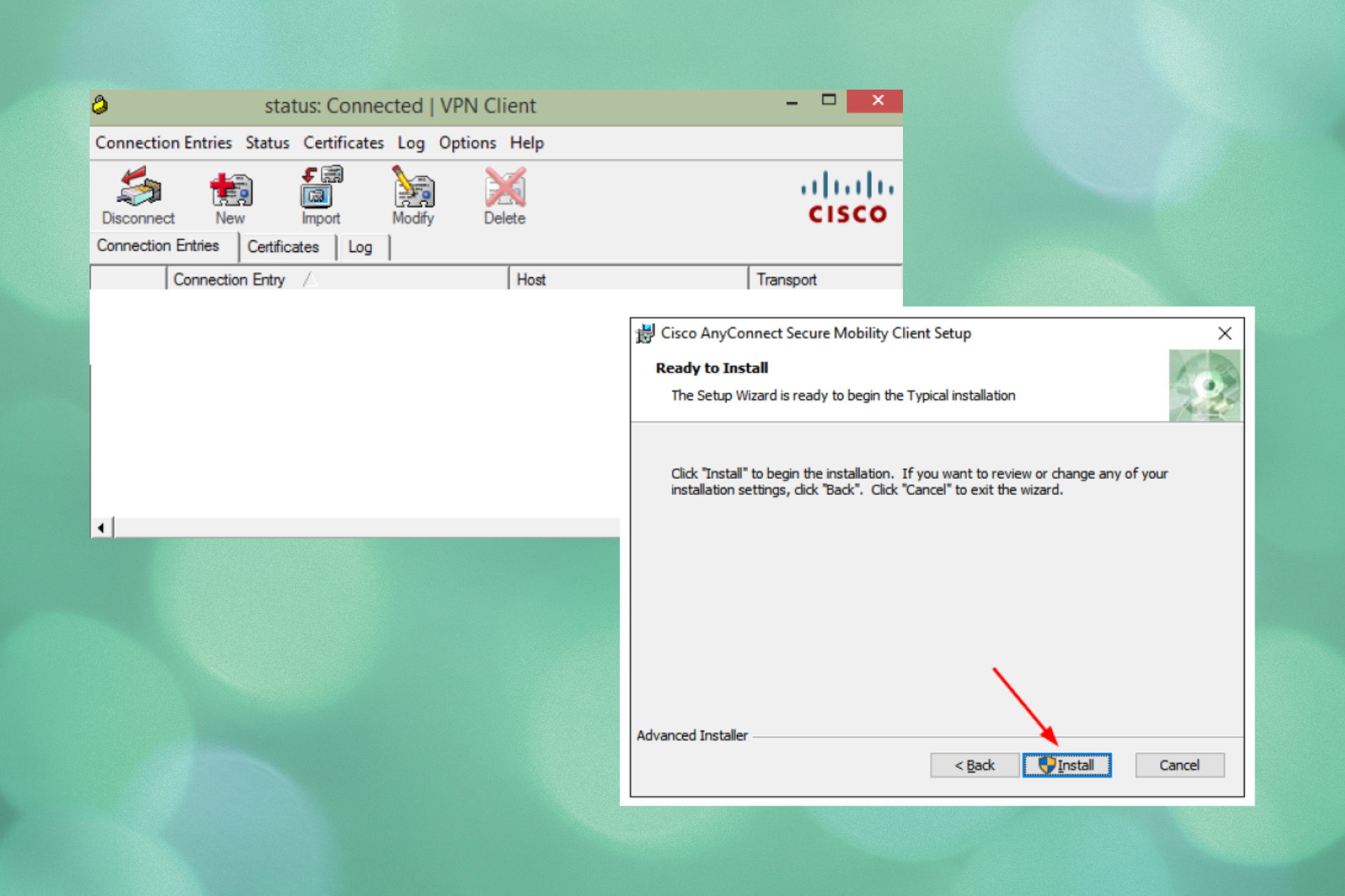 how to install cisco vpn client on windows 10
