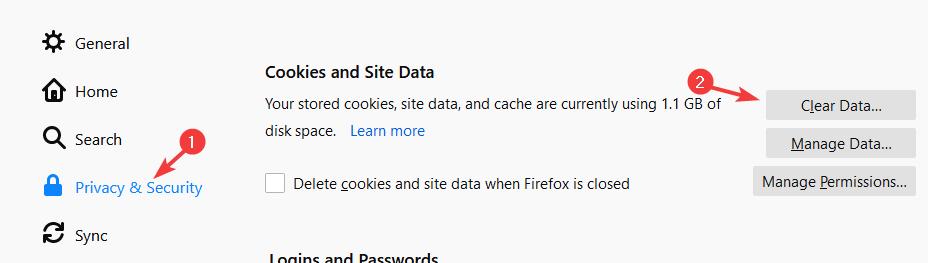 clear data firefox refresh browser