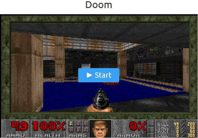 start game doom browser