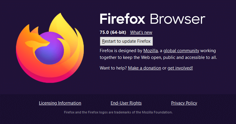 Restart to update Firefox button netflix error code f7701-1003