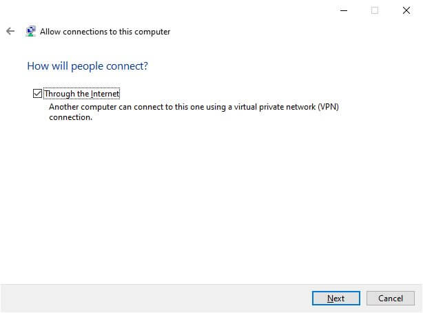 Configuring how will users connect to your VPN