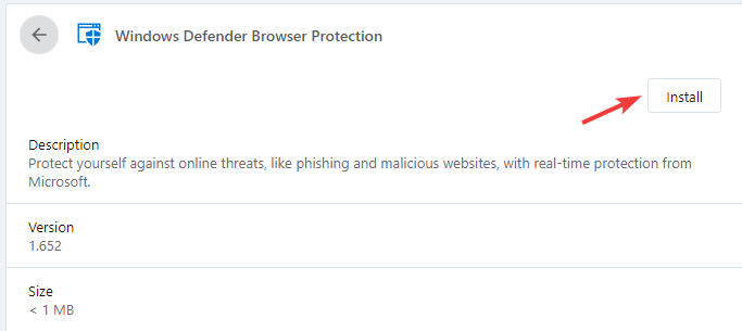 install windows defender browser protection