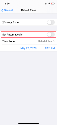 Fix-Instagram-unknown-network-error-occurred-set-timezone-automatic