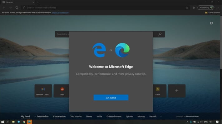 install latest Edge browser