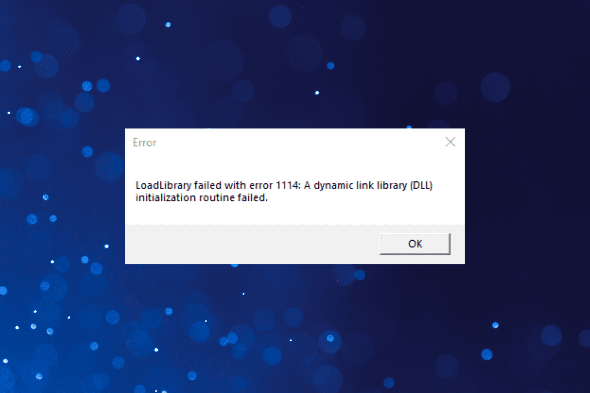 fix loadlibrary failed with error 1114 in Windows