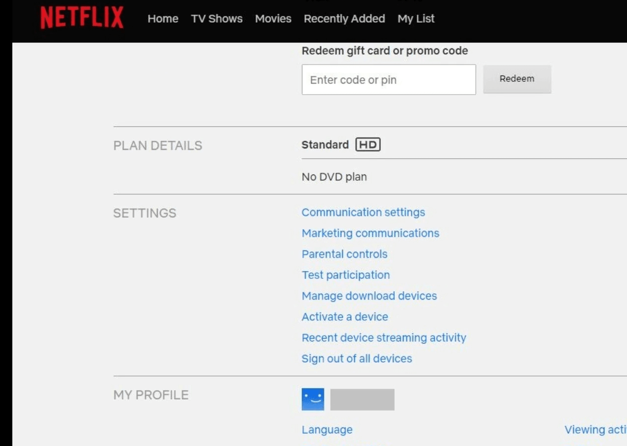 Sign out of all devices link netflix error 1.20, 1.50