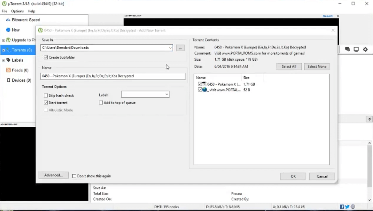 uTorrent window open torrented files [Windows 10 & Mac]