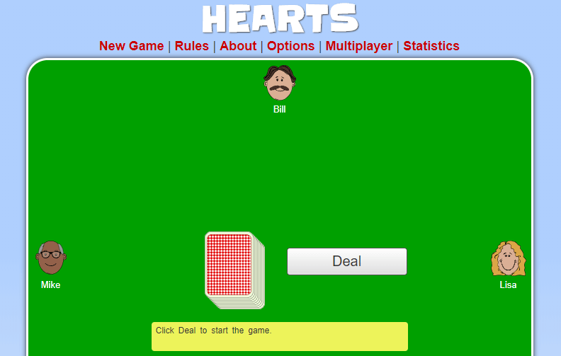 card games to play online hearts