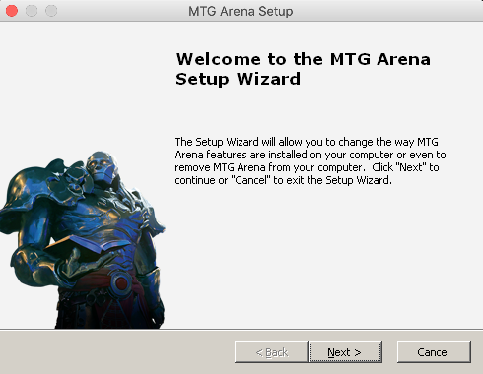 MTG Arena Setup window mtg arena installer error