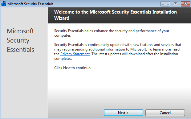 microsoft security essentials windows server 2012