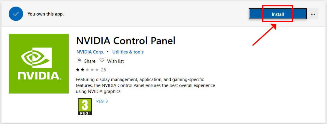 install NVIDIA Control Panel