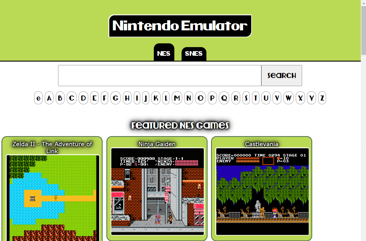 Nintendo Emulator play nes games online