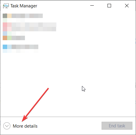more details from Task Manager