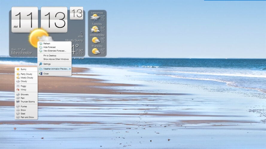 sense desktop clock app