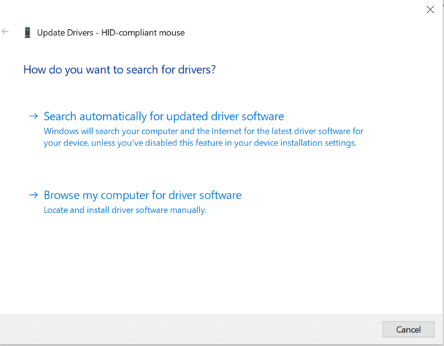mouse driver update 