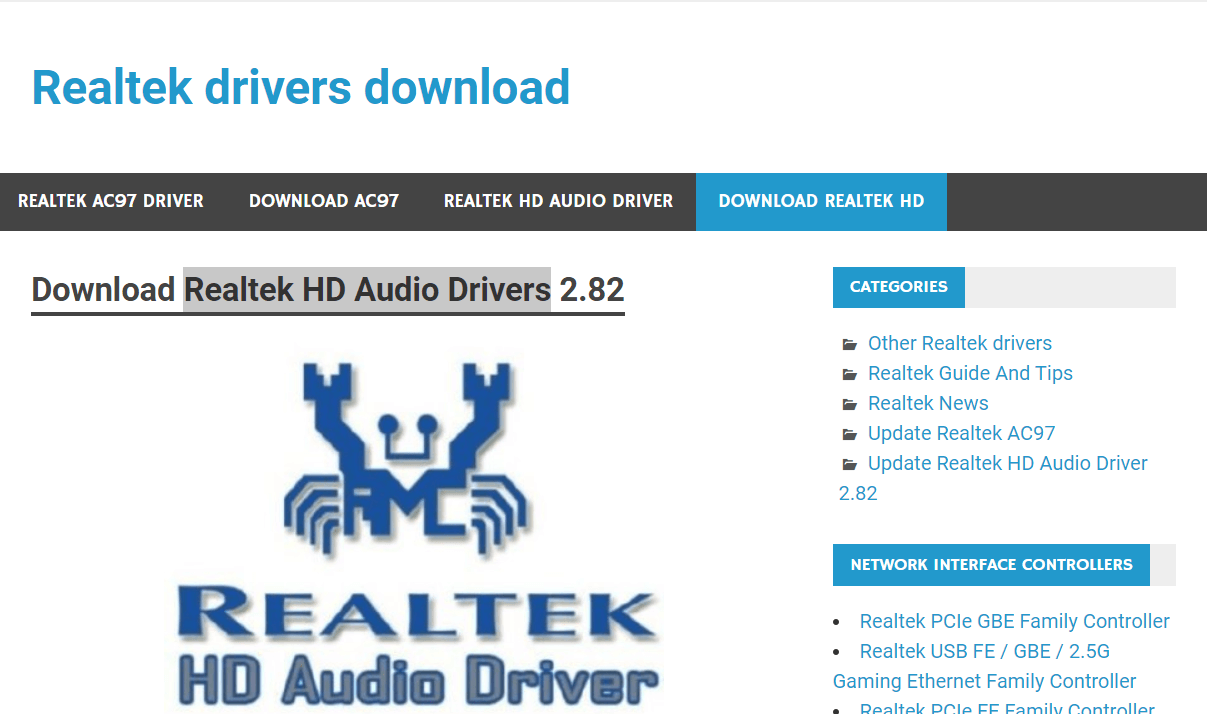 how to reset realtek hd audio manager