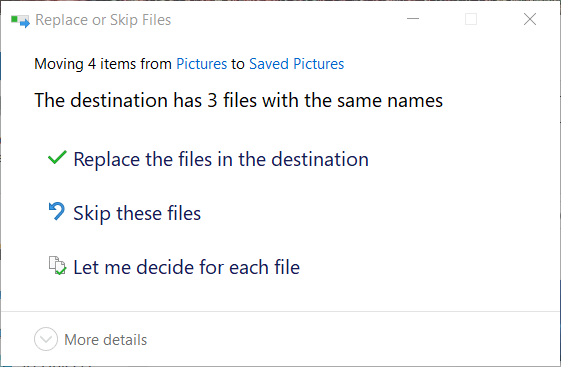Replace or Skip Files window sims 4 error code 3