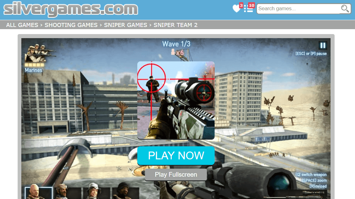 Silvergames.com sniper games online